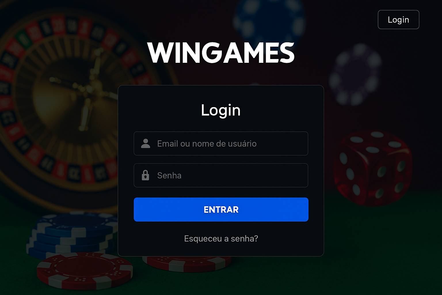 Login no Cassino WINGAMES